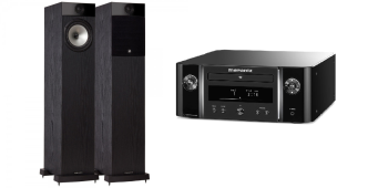 Zestaw Stereo Hi Fi Marantz MCR 612 Melody X Czarny Amplituner plus Fyne Audio F302 Czarne Autoryzowany Dealer