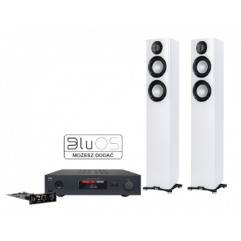 NAD C368 + MDC BluOS 2i + ELAC Carina FS247.4 Biały Zestaw Stereo Autoryzowany Dealer