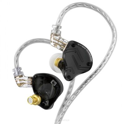 KZ ZS10 Pro X NO MIC Słuchawki Dokanałowe Czarne Autoryzowany Dealer