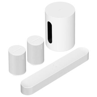 SONOS BEAM GEN2 + 2 x ERA 100 + SUB MINI Zestaw Biały Autoryzowany Dealer